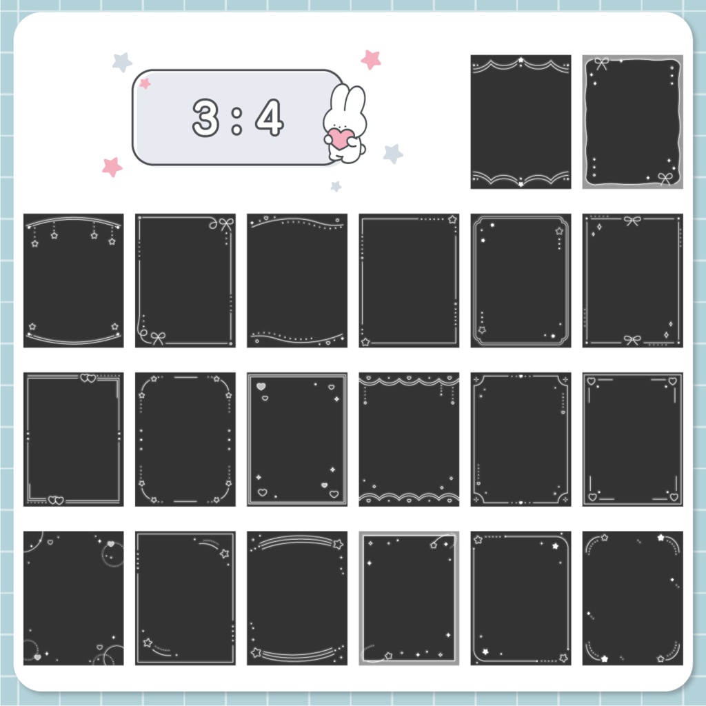 【新作デザイン】SNS投稿用フレームセット