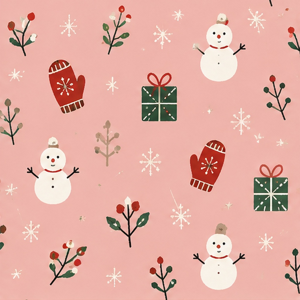 北欧風クリスマス|シームレスデジタルペーパー 6枚セット|Christmas Patterns