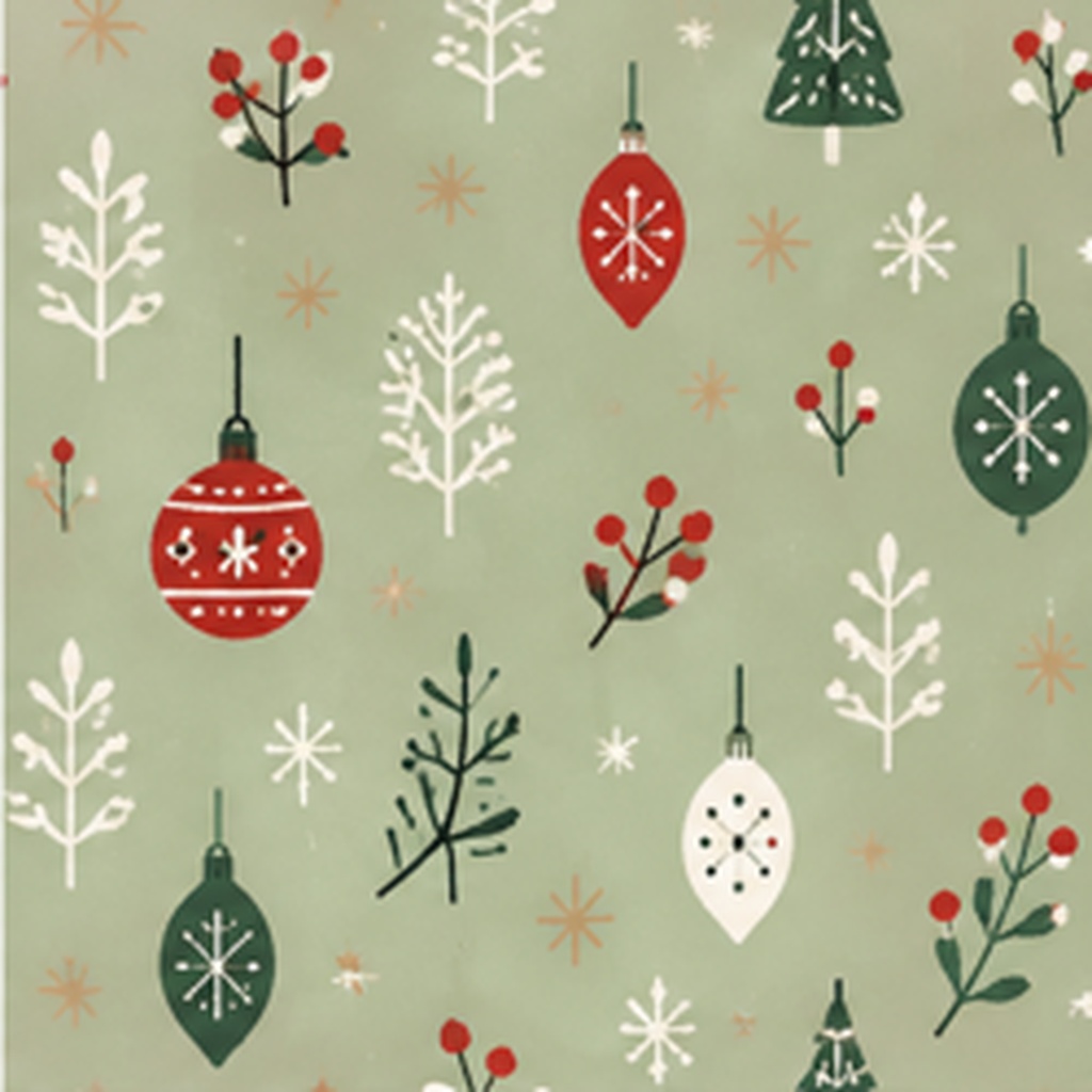 北欧風クリスマス|シームレスデジタルペーパー 6枚セット|Christmas Patterns