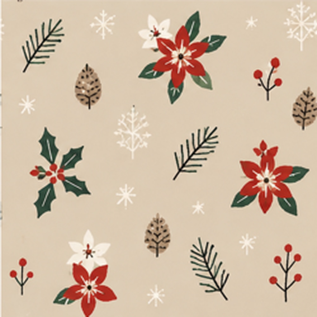 北欧風クリスマス|シームレスデジタルペーパー 6枚セット|Christmas Patterns