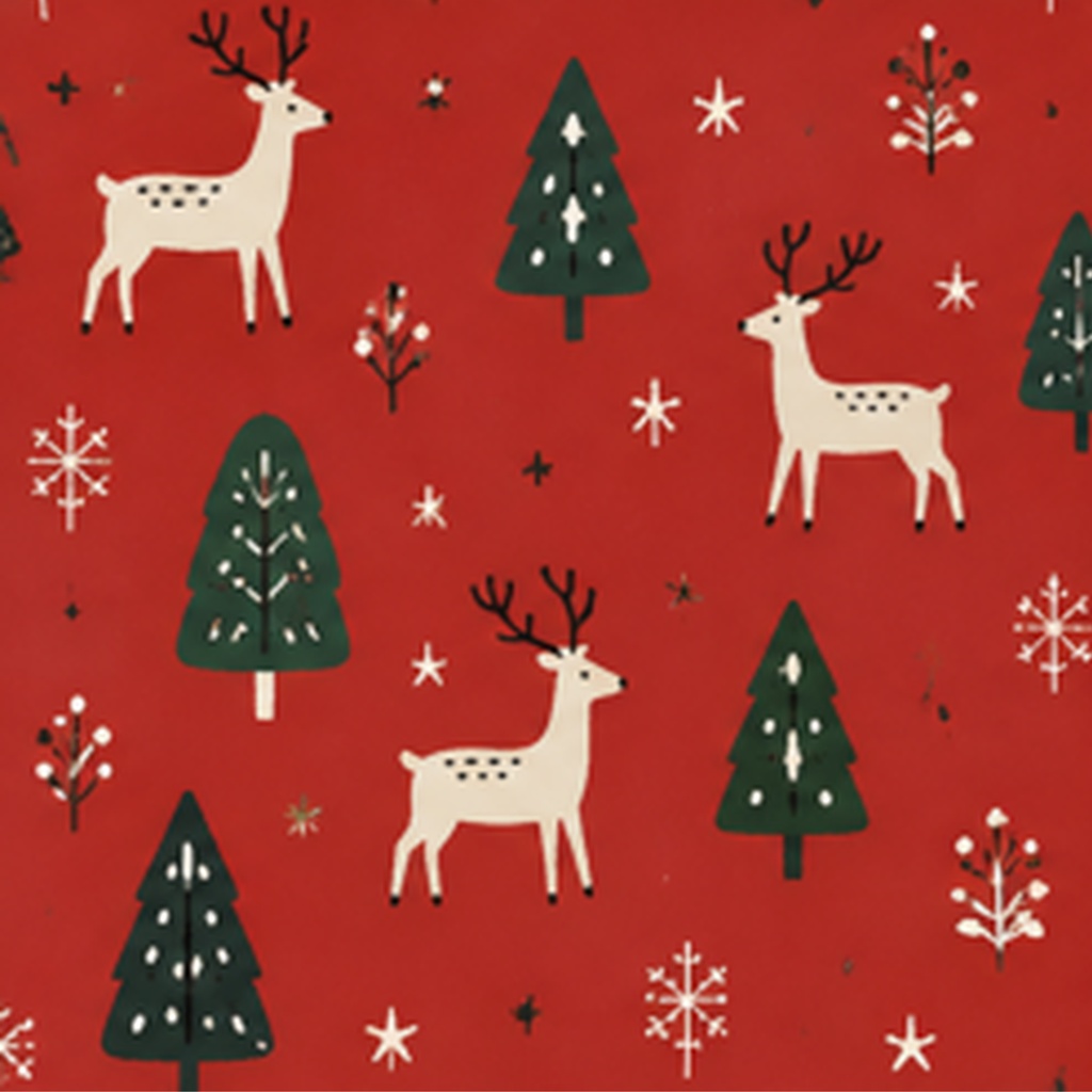 北欧風クリスマス|シームレスデジタルペーパー 6枚セット|Christmas Patterns