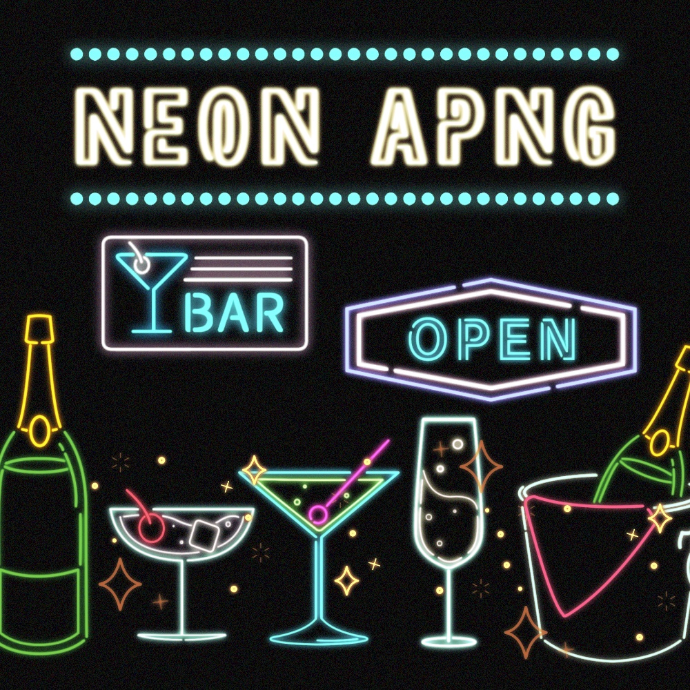 【無料有】ネオンAPNG素材集