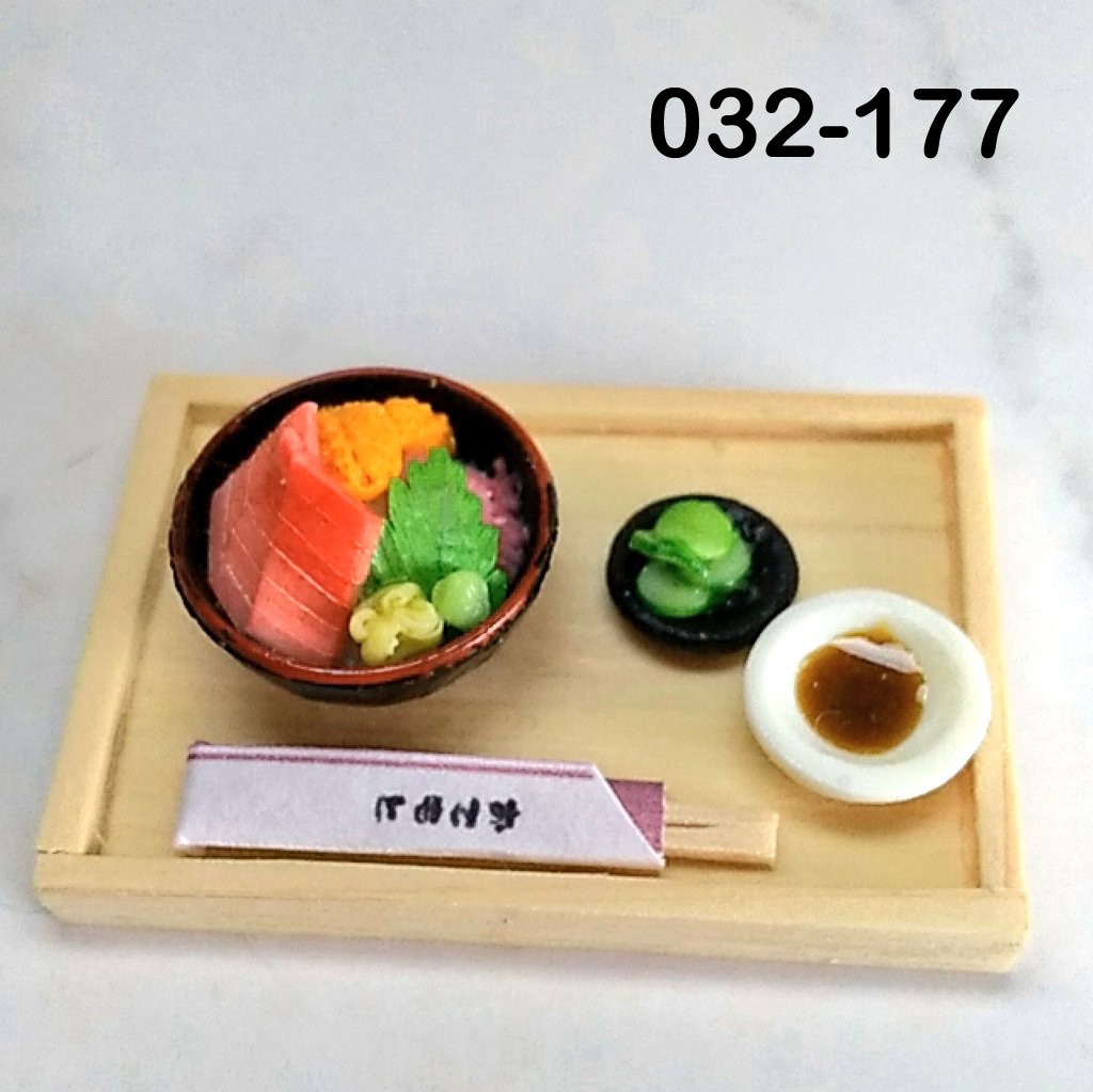 ミニチュア　海鮮丼/うな重/サンドイッチ