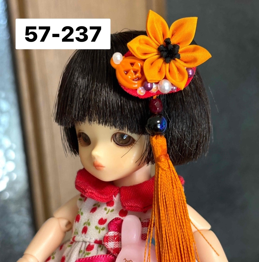 ドール用 ハロウィン仕様ミニクリップ / お花のミニピン止め