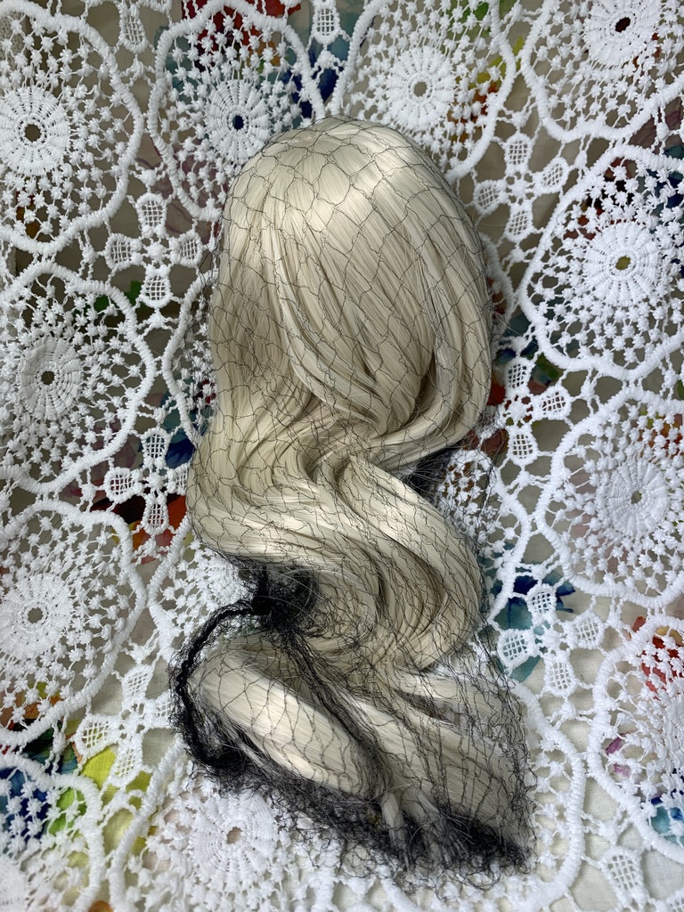 【b】 7-8インチ ゆるふわウェーブ ブロンド