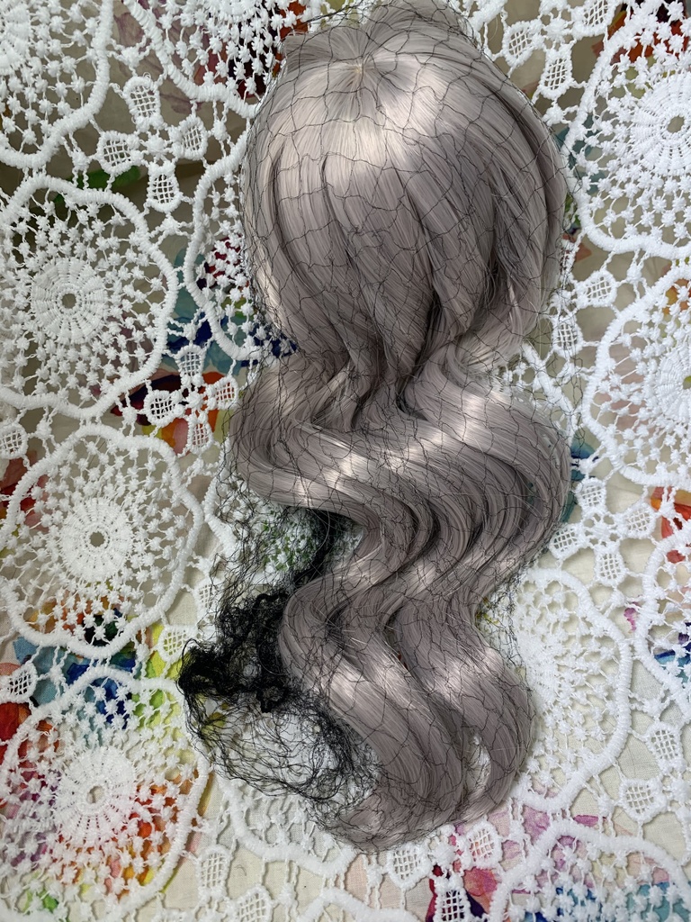 【a】 7-8インチ ゆるふわウェーブ ライトピンクパープル