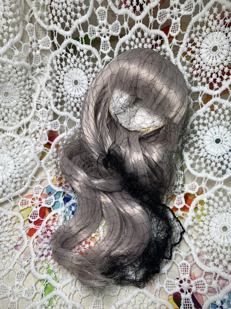 【a】 7-8インチ ゆるふわウェーブ ライトピンクパープル