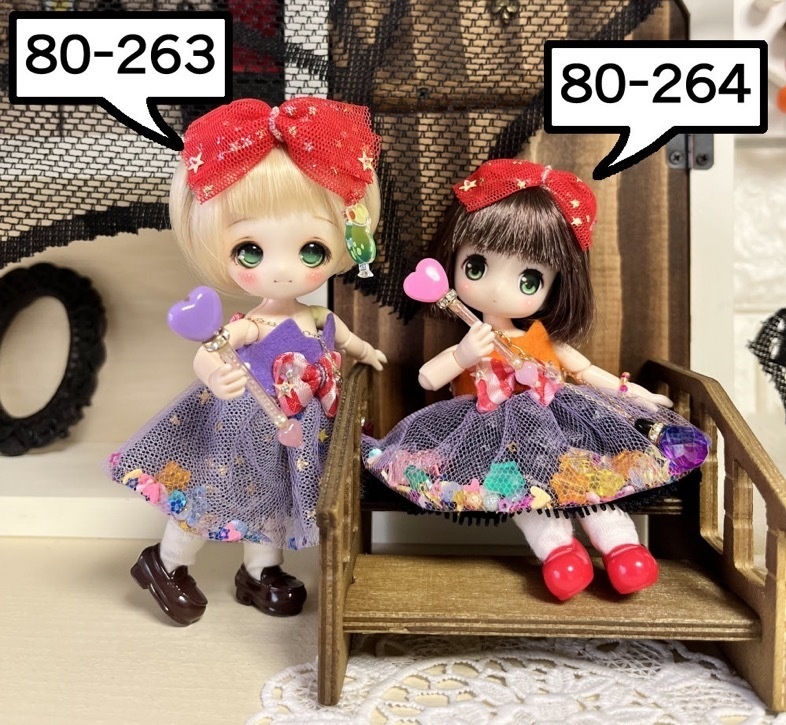 オビツ11サイズ ハロウィンねこリボンset