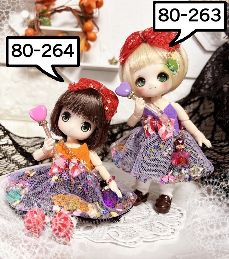 オビツ11サイズ ハロウィンねこリボンset