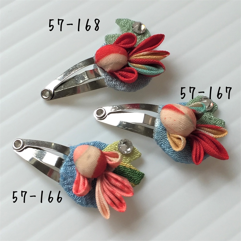 オビツ11サイズ 季節のお花や金魚の小さなパッチンどめ