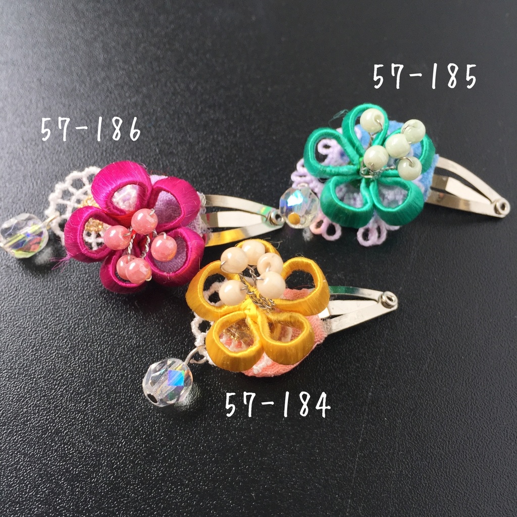 オビツ11サイズ 季節のお花や金魚の小さなパッチンどめ