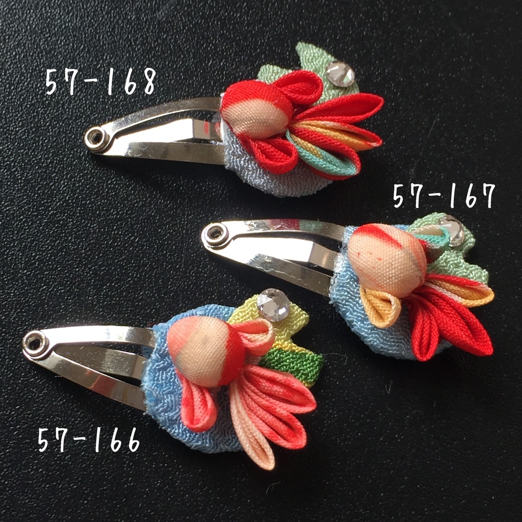 オビツ11サイズ　季節のお花や金魚の小さなパッチンどめ