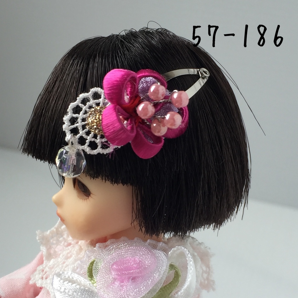 オビツ11サイズ 季節のお花や金魚の小さなパッチンどめ