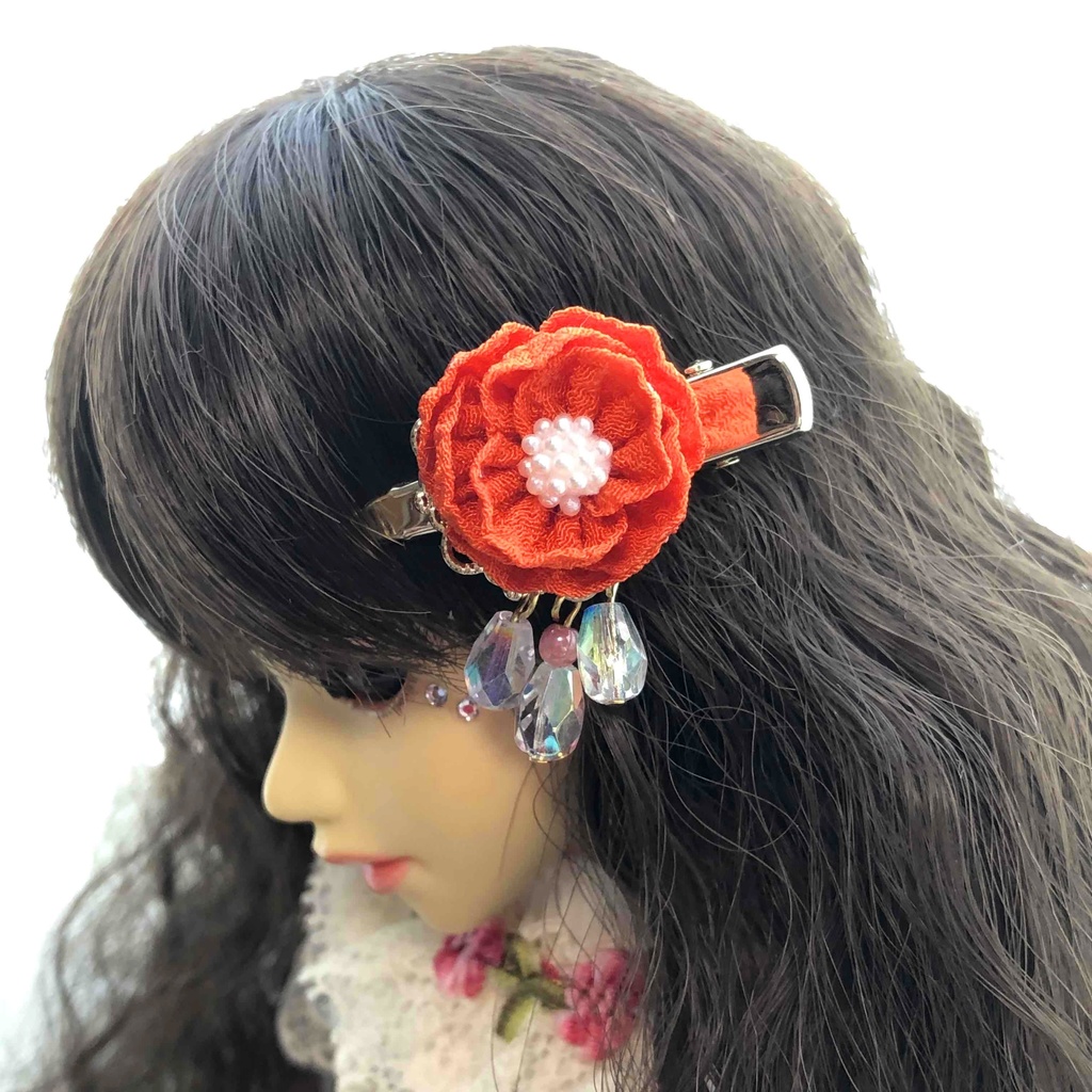 MSD以上対応 ドール用 つまみ細工のミニクリップ