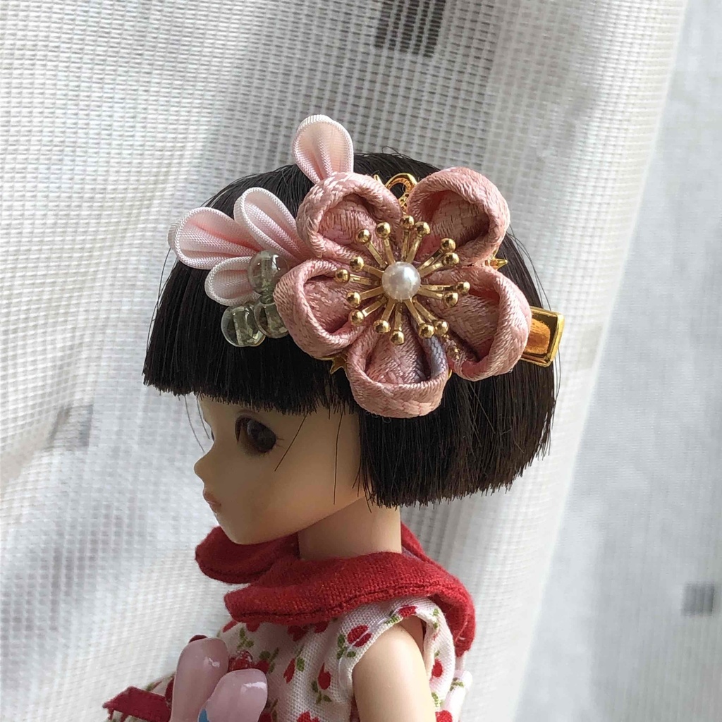 MSD以上対応 ドール用 つまみ細工のミニクリップ