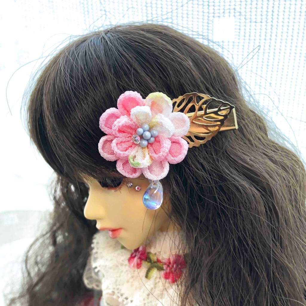 MSD以上対応 ドール用 つまみ細工のミニクリップ