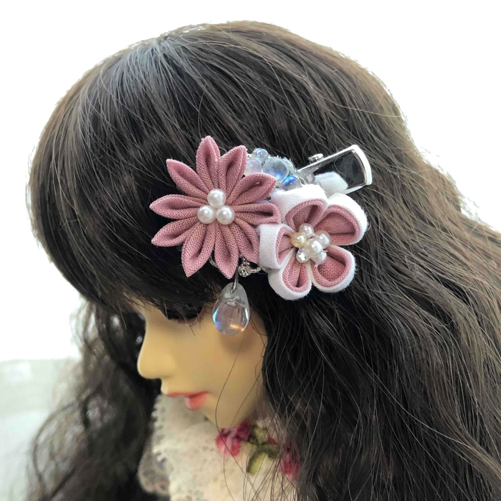 MSD以上対応 ドール用 つまみ細工のミニクリップ