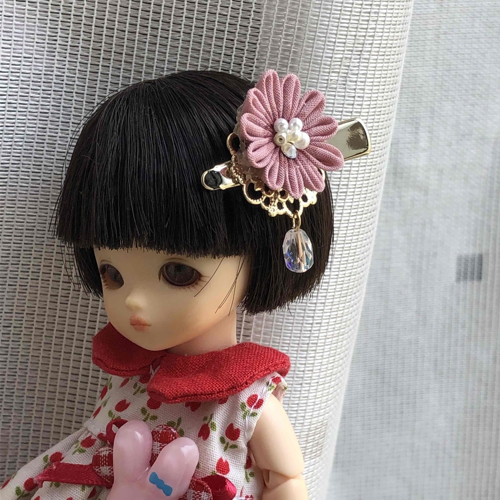 MSD以上対応 ドール用 つまみ細工のミニクリップ