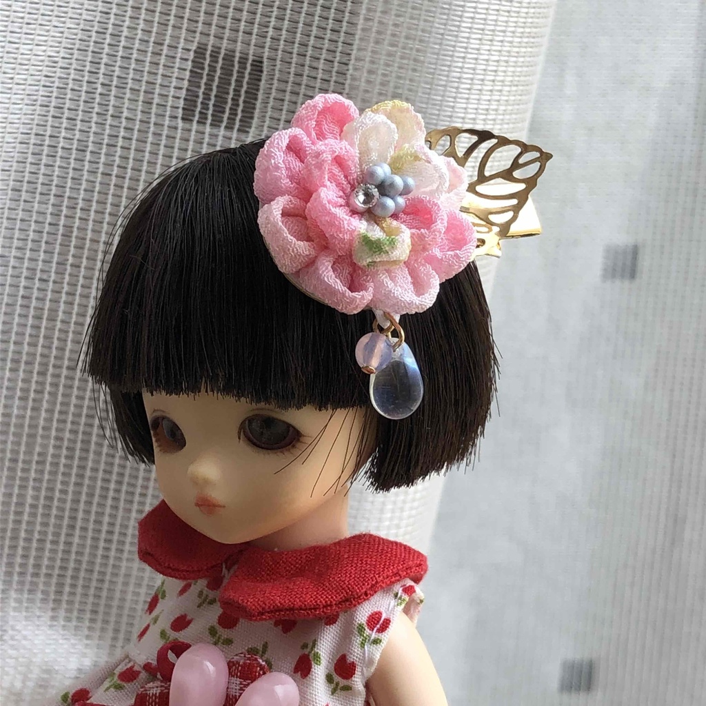 MSD以上対応 ドール用 つまみ細工のミニクリップ