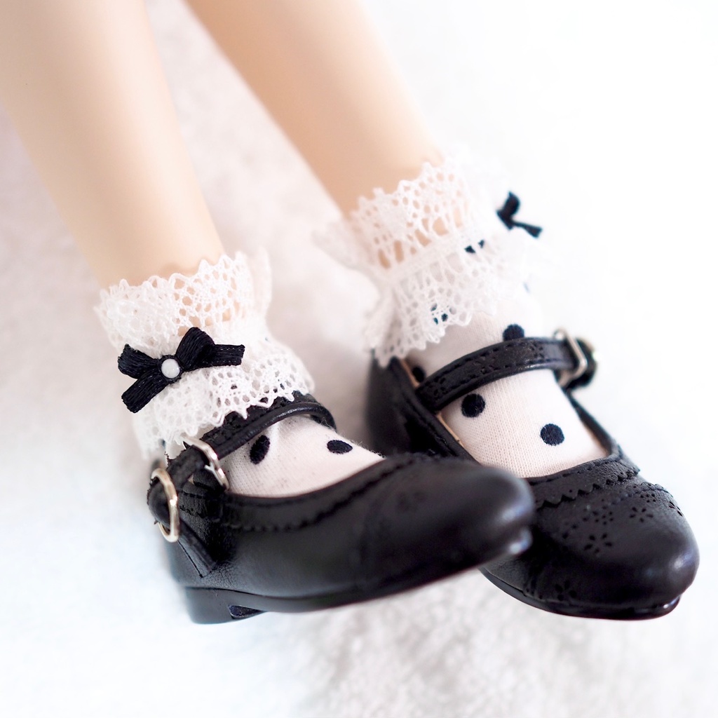 MDD/DD/DDdy/FLEXサイズ『黒ドットショートソックス』『ロングスリーブカットソー』『黒レースショートパンツ』