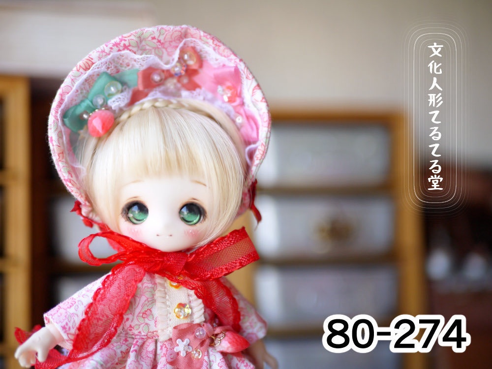 オビツ11/ピコニーモPサイズ【いちごの文化人形ドレス】