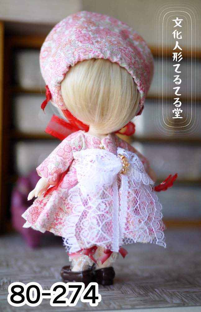 オビツ11/ピコニーモPサイズ【いちごの文化人形ドレス】