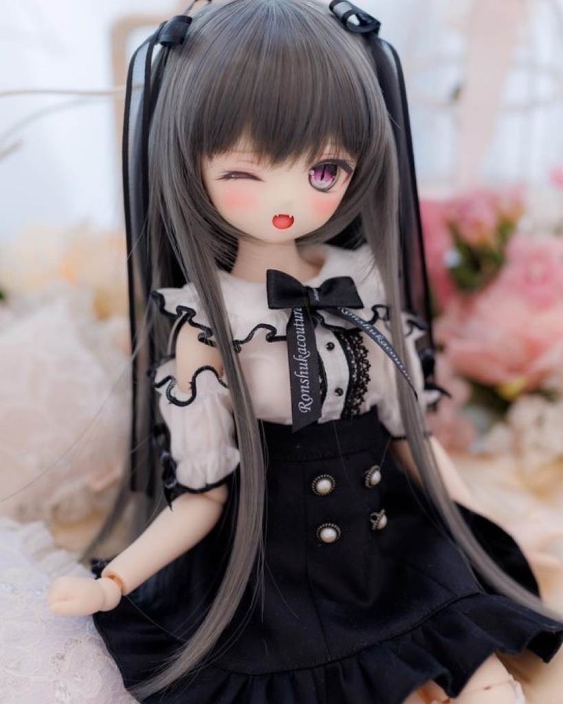 【10%OFF!秋の感謝セール】8~9inchウィッグ  ツーサイドアップストレート