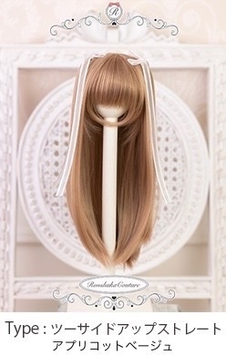 【10%OFF!秋の感謝セール】8~9inchウィッグ  ツーサイドアップストレート