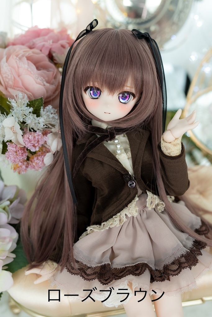 【10%OFF!秋の感謝セール】8~9inchウィッグ  ツーサイドアップストレート