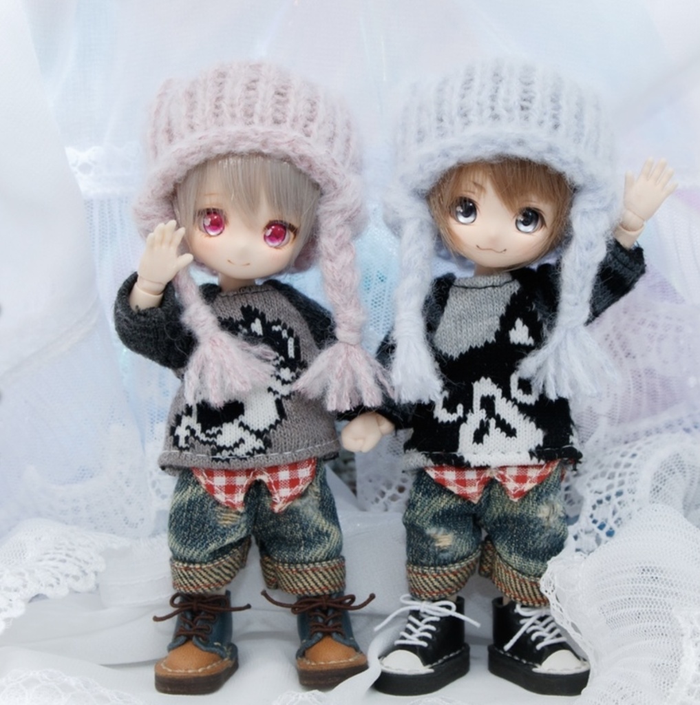 4インチサイズ にゃんこニット帽