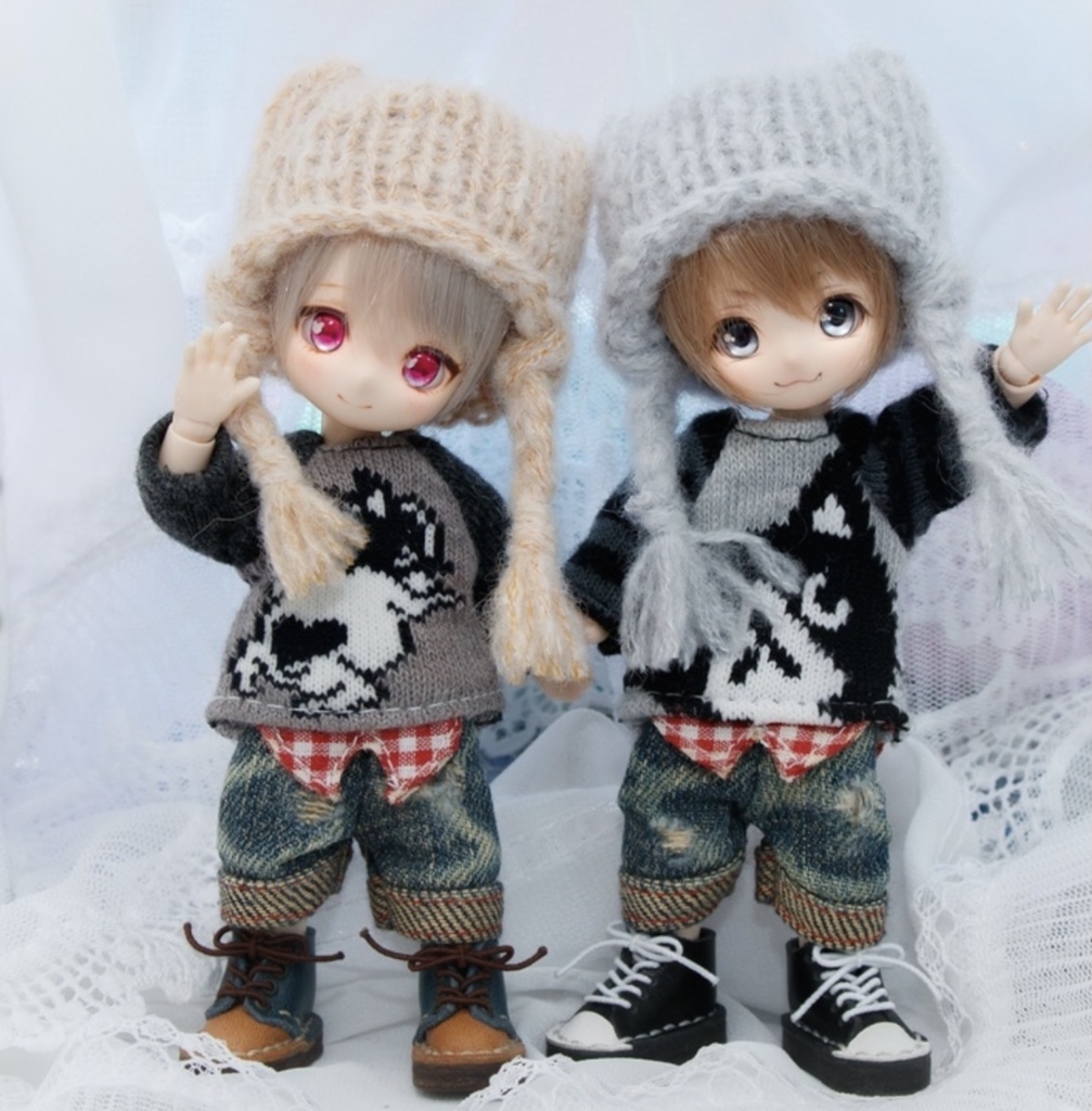 4インチサイズ にゃんこニット帽