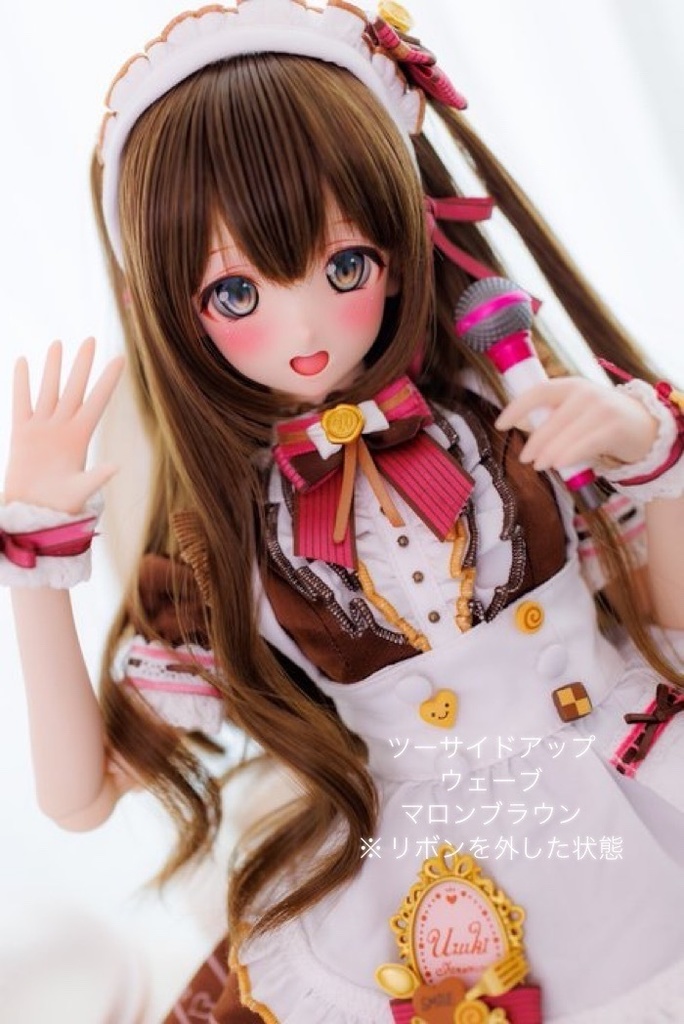 8~9inchウィッグ ツーサイドアップウェーブ