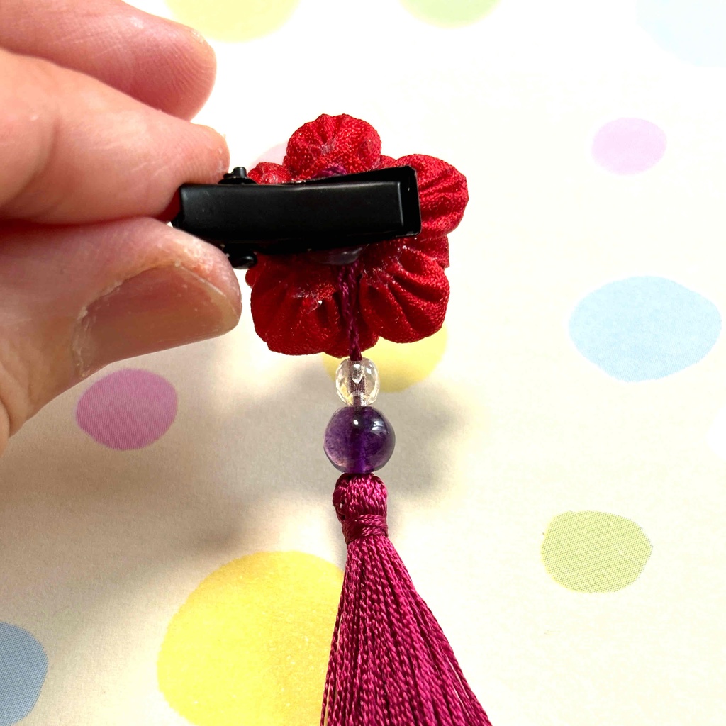 お花のつまみ細工 パッチンどめ