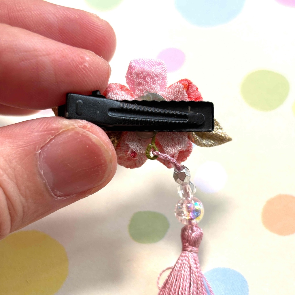 お花のつまみ細工 パッチンどめ