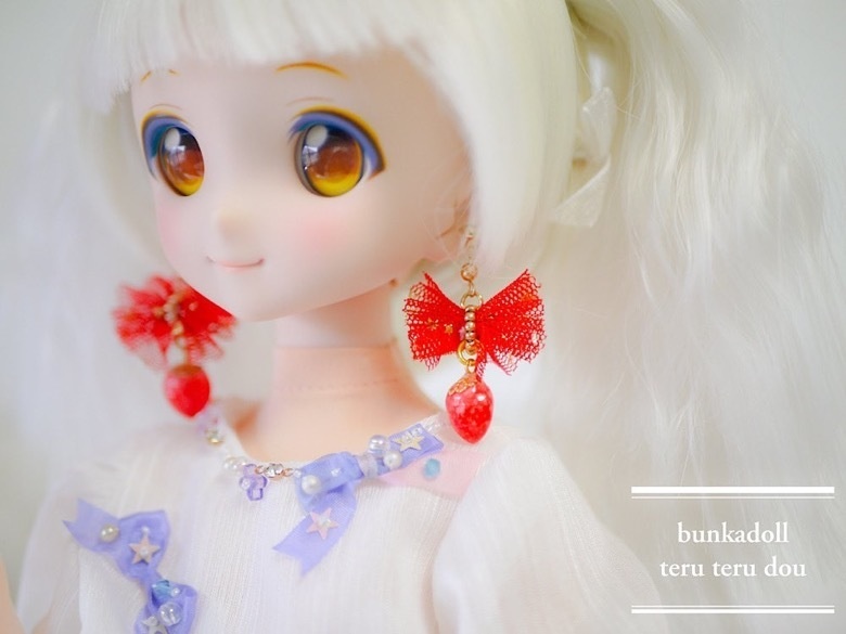 DD/MDD/人用『いちごイヤリング』