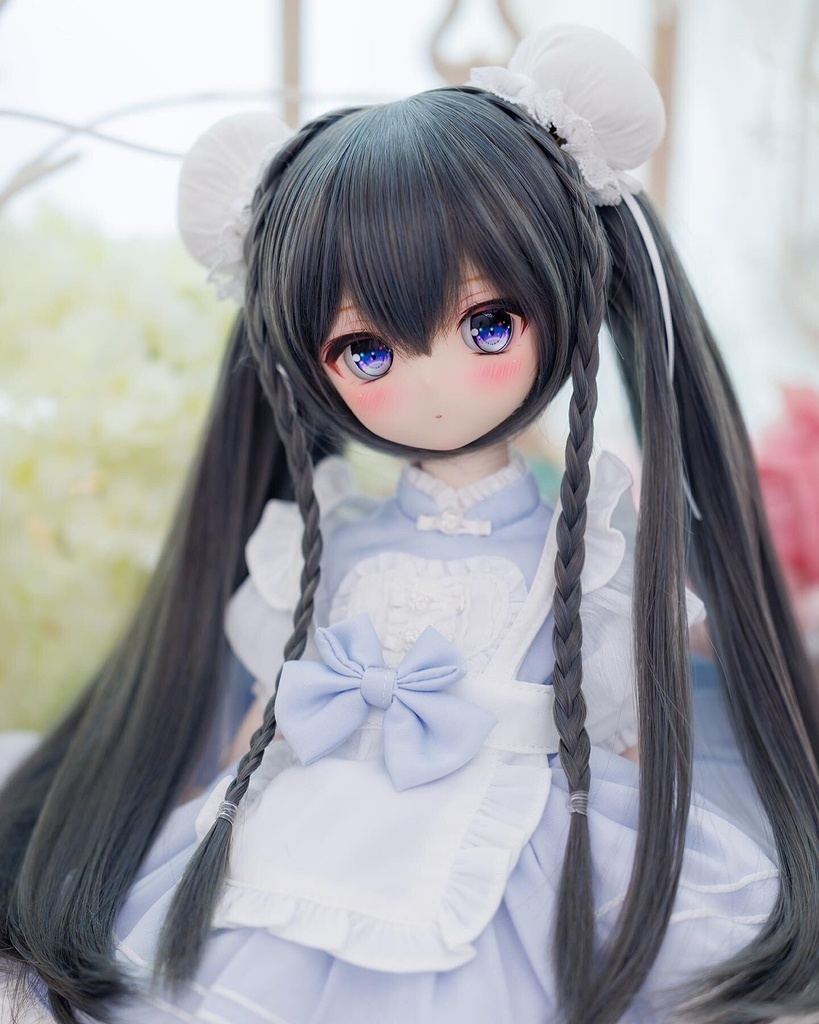 8~9inchウィッグ シノワズリツインテール