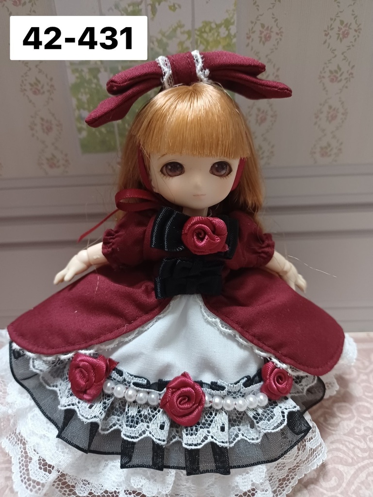 オビツ11サイズ うさぎの ぬいぐるみセット/くまポシェットセット/ロングドレス