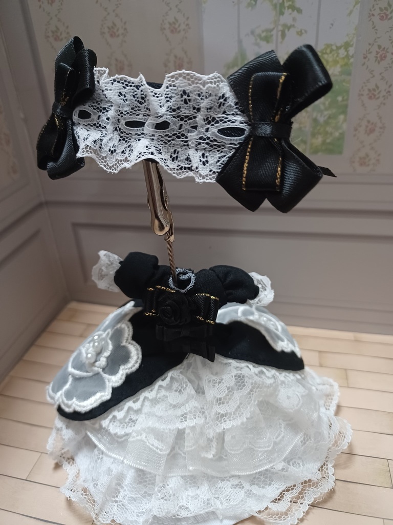 オビツ11サイズ うさぎの ぬいぐるみセット/くまポシェットセット/ロングドレス