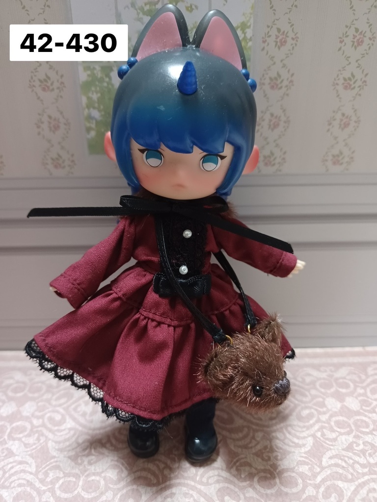 オビツ11サイズ うさぎの ぬいぐるみセット/くまポシェットセット/ロングドレス