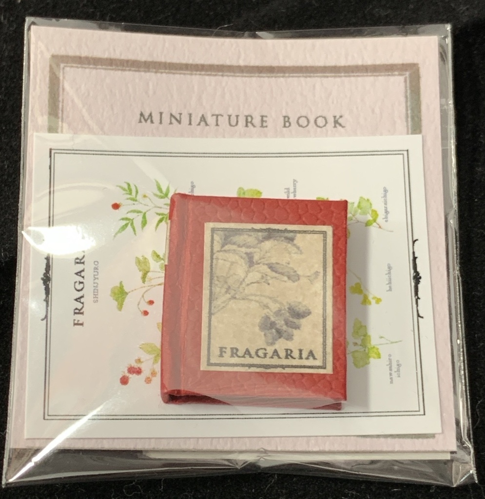 オビツ11サイズ 豆本 FRAGARIA petit(いちごの図鑑)とシールのセット
