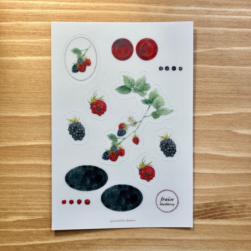 オビツ11サイズ 豆本 FRAGARIA petit(いちごの図鑑)とシールのセット