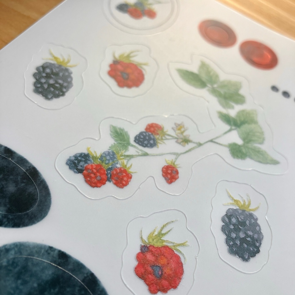 オビツ11サイズ 豆本 FRAGARIA petit(いちごの図鑑)とシールのセット