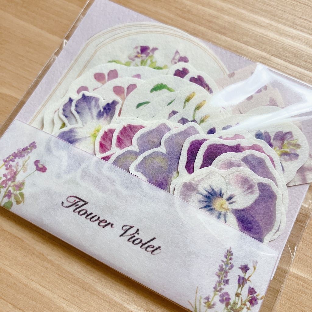 フレークシール　 Flower language Vioret petit