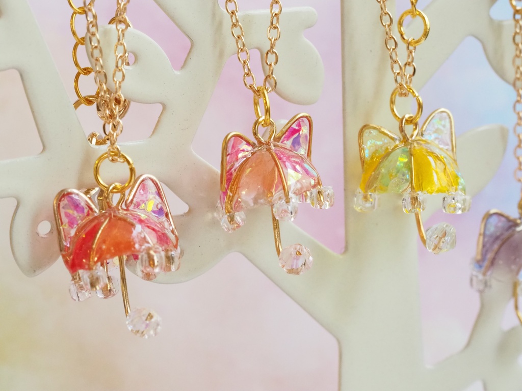 梅雨ੈ✩ネコ耳傘チャーム