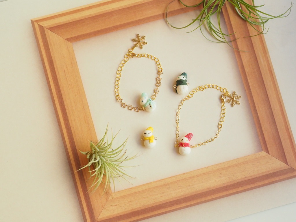 なかよし4色雪だるま✩.*˚