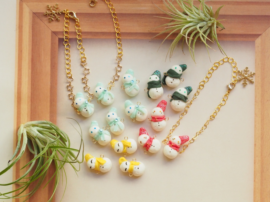 なかよし4色雪だるま✩.*˚