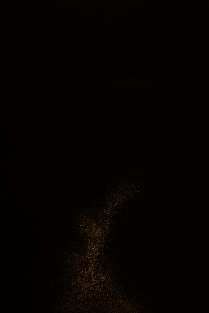 【開運壁紙5枚セット】福徳アトリエ|黒×金ミニマル|龍気・鳥居・金槌・金風・筆円