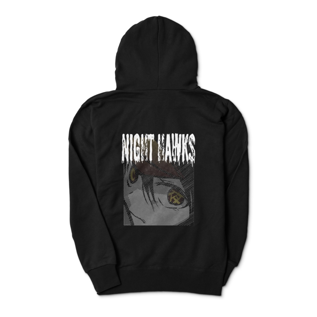 夜更かしジップアップパーカー