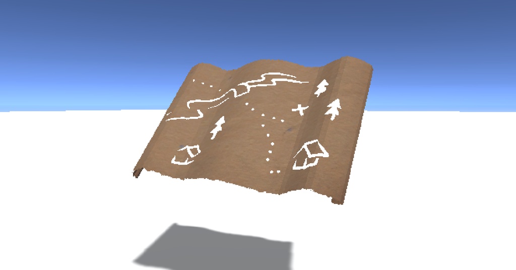 宝の地図【3Dモデル/VRChat想定】