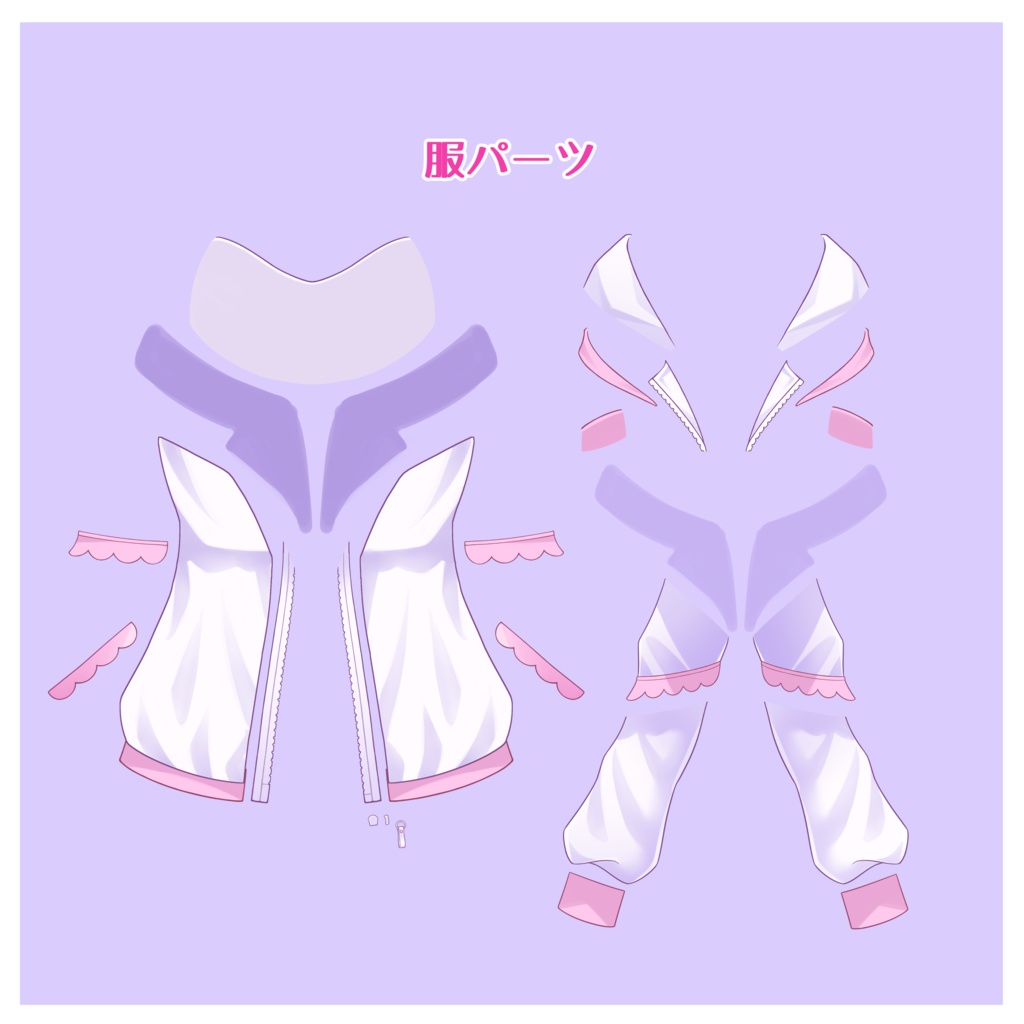 【汎用】ゆるふわツインドリルちゃん【パーツ分けPSD】/【Generic】Twin Drills Hair Girl【layered PSD】】